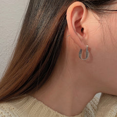 S925 Silver Vintage Twisted Design Earrings for Women